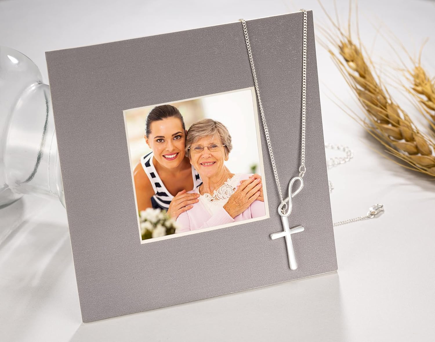 RareLove To My Boyfriends Mom Necklace,925 Sterling Silver Infinity Cross Necklace for Women,Boyfriends Mom Christmas Gifts,Future Mother in law Gifts - Image 5