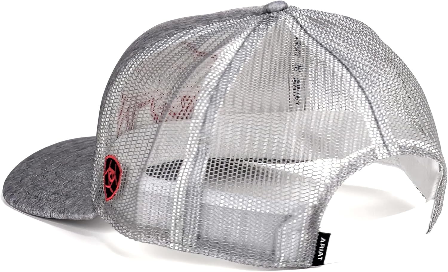 ARIAT Men's Structured Foam Front Cap with Grey Mesh and Buffalo Silhouette Patch