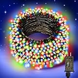 Nisocy 200 LED 4 Color Christmas String Lights, Multicolor Fairy Lights with Green Wire, 8 Modes Plug in Christmas Tree Lights for Indoor Outdoor Holiday Decorations, Party, Patio, Home Décor(66FT)