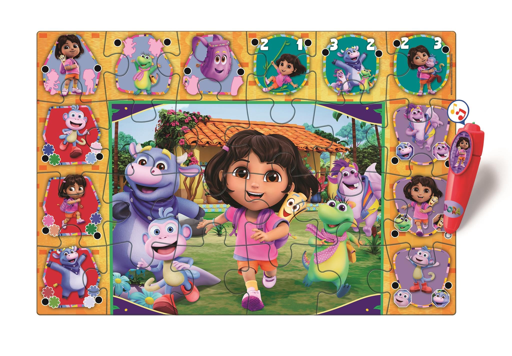 Clementoni Interactive Floor Puzzle, Dora The Explorer With Electronic Pen - Image 3