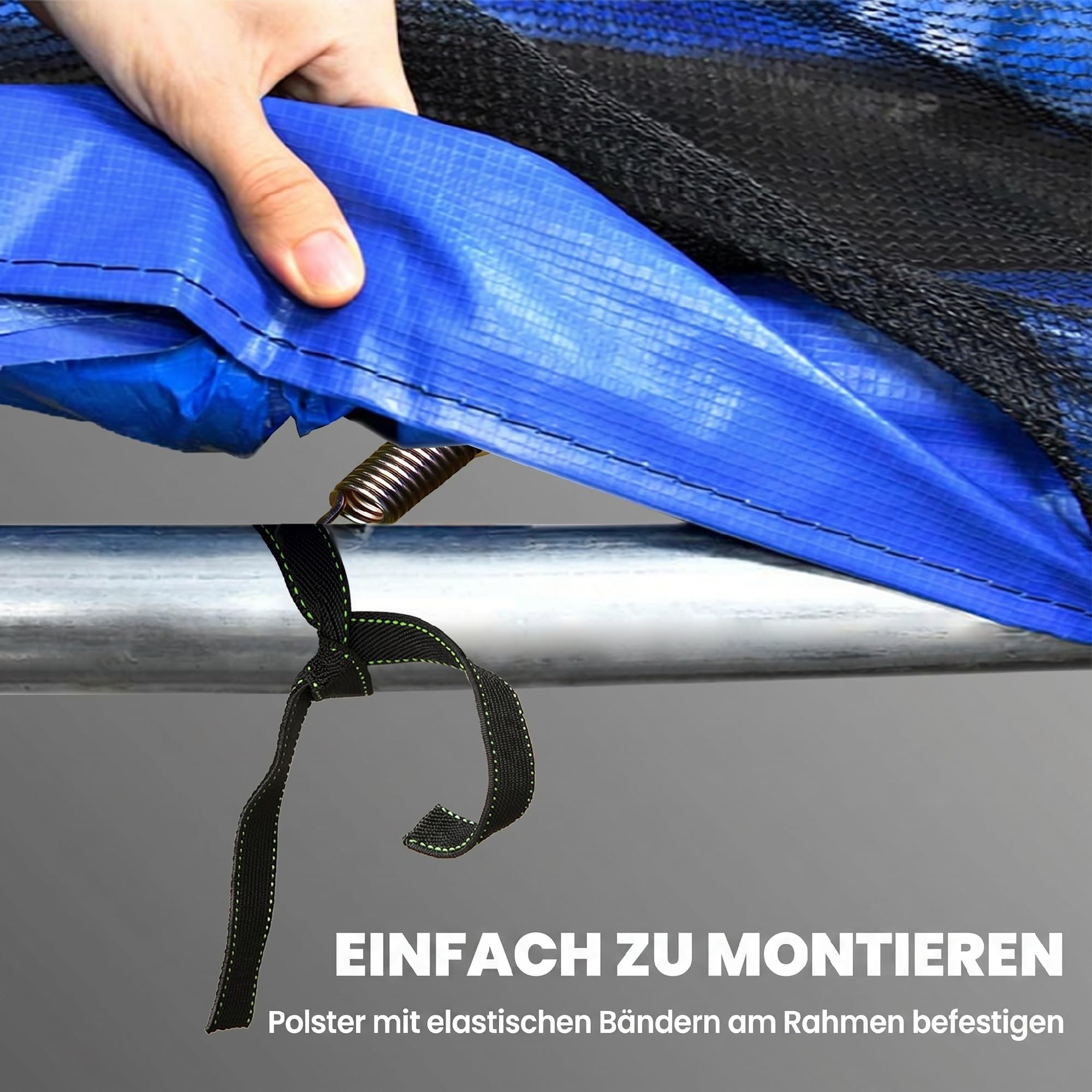 SPORTNOW Trampolin Randabdeckung, Reißfest UV-resistent Federabdeckung, Wasserdicht, Trampolinzubehör Randschutz Ersatzteile für Gartentrampoline