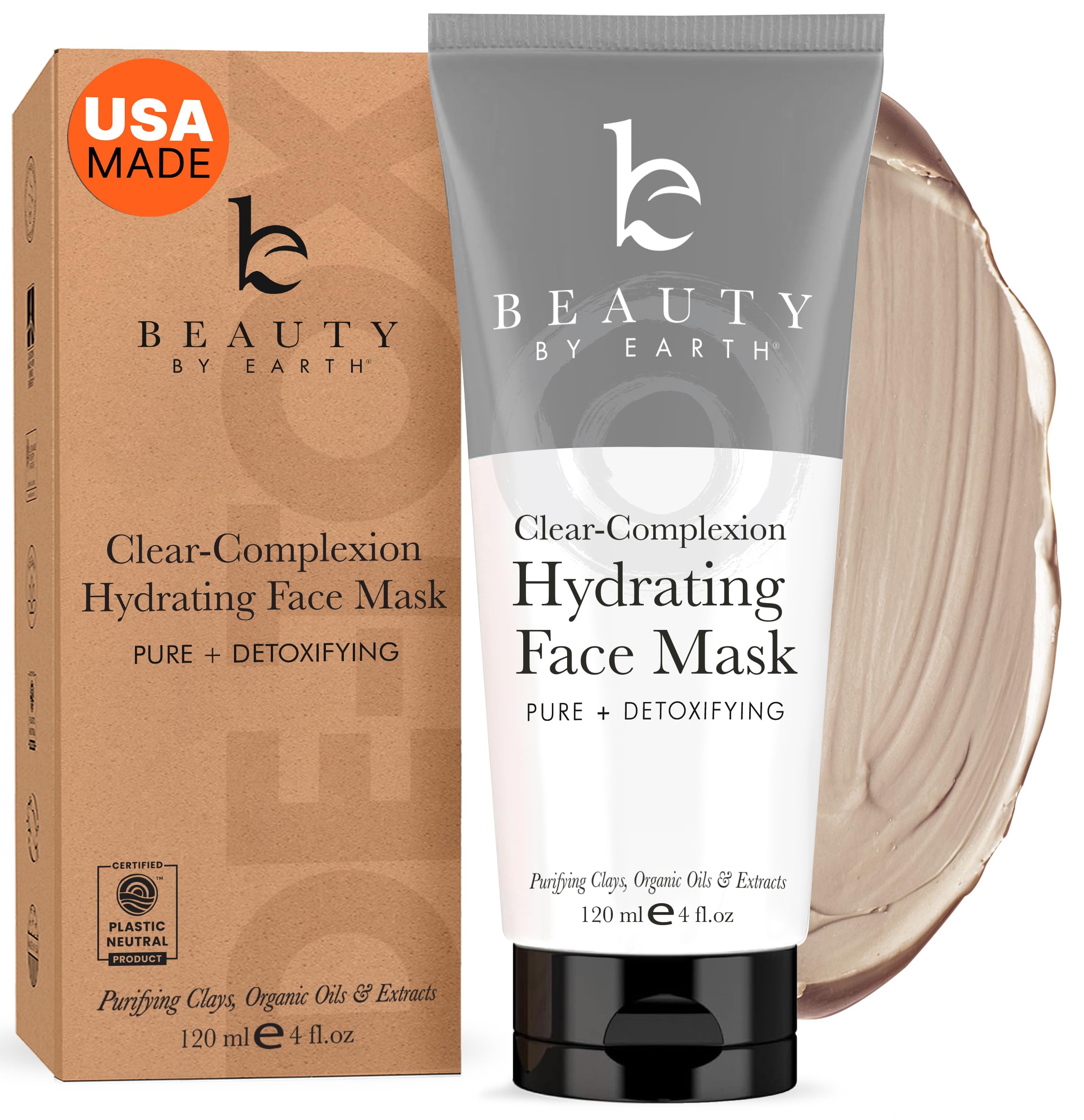 Beauty by Earth Clay Mask for Face - USA Made