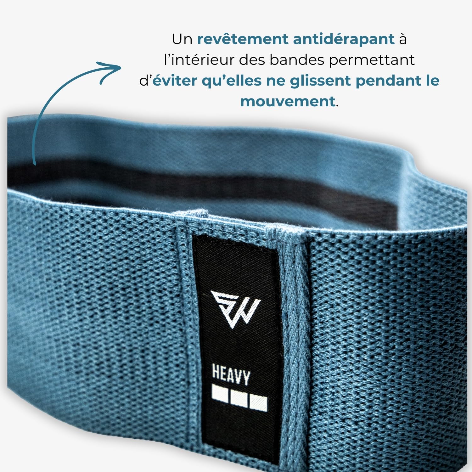 SmartWorkout - Booty Bands – 3 Widerstandsbänder für Beine und Gesäß mit rutschfester Beschichtung – elastisches Band für Fitness, Yoga, Pilates, Krafttraining