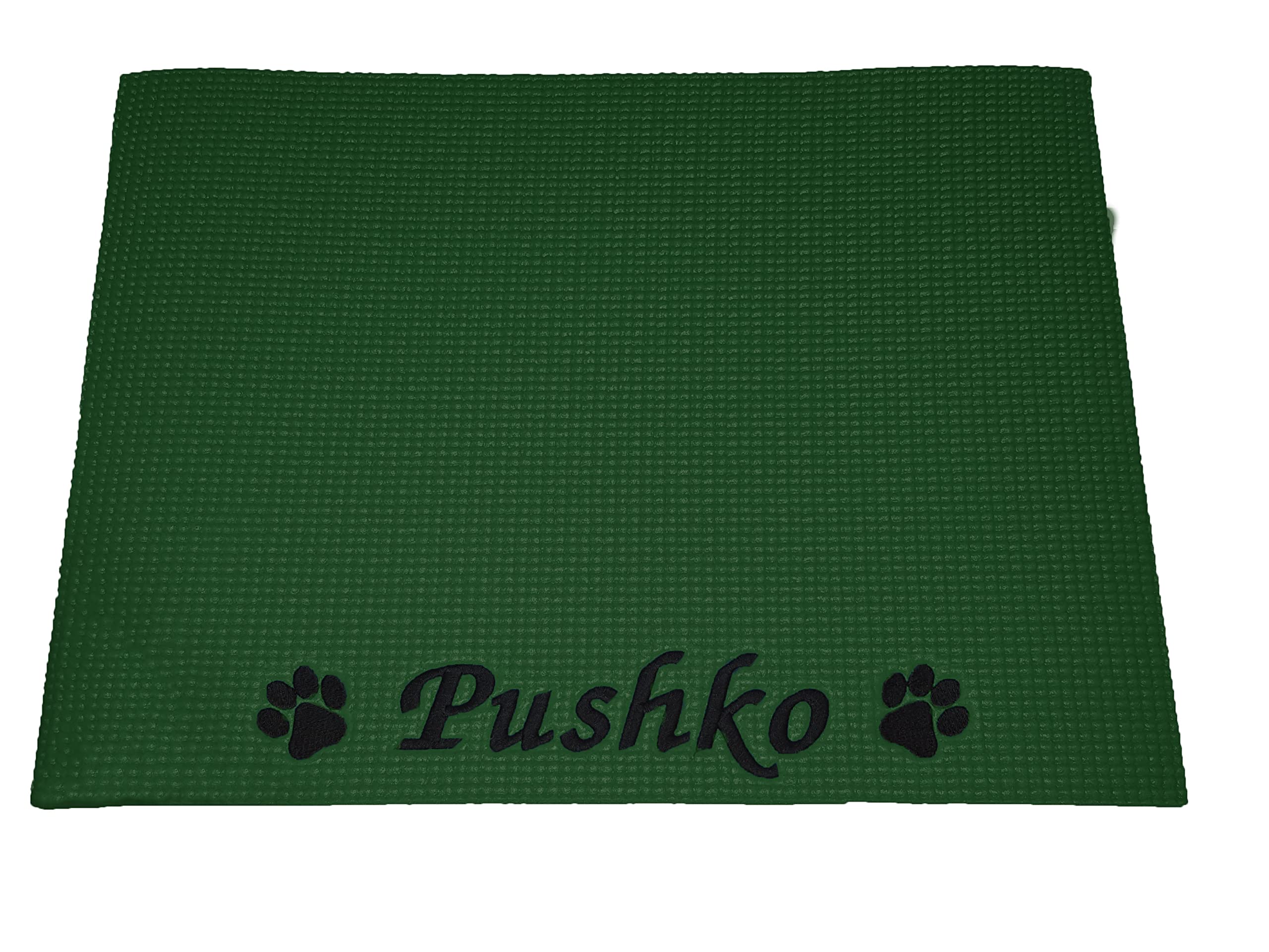 Personalised Placemat/Place Mat for Dog, Cat or Pet - Food/Bowl/Feeding Mat - Deep Green