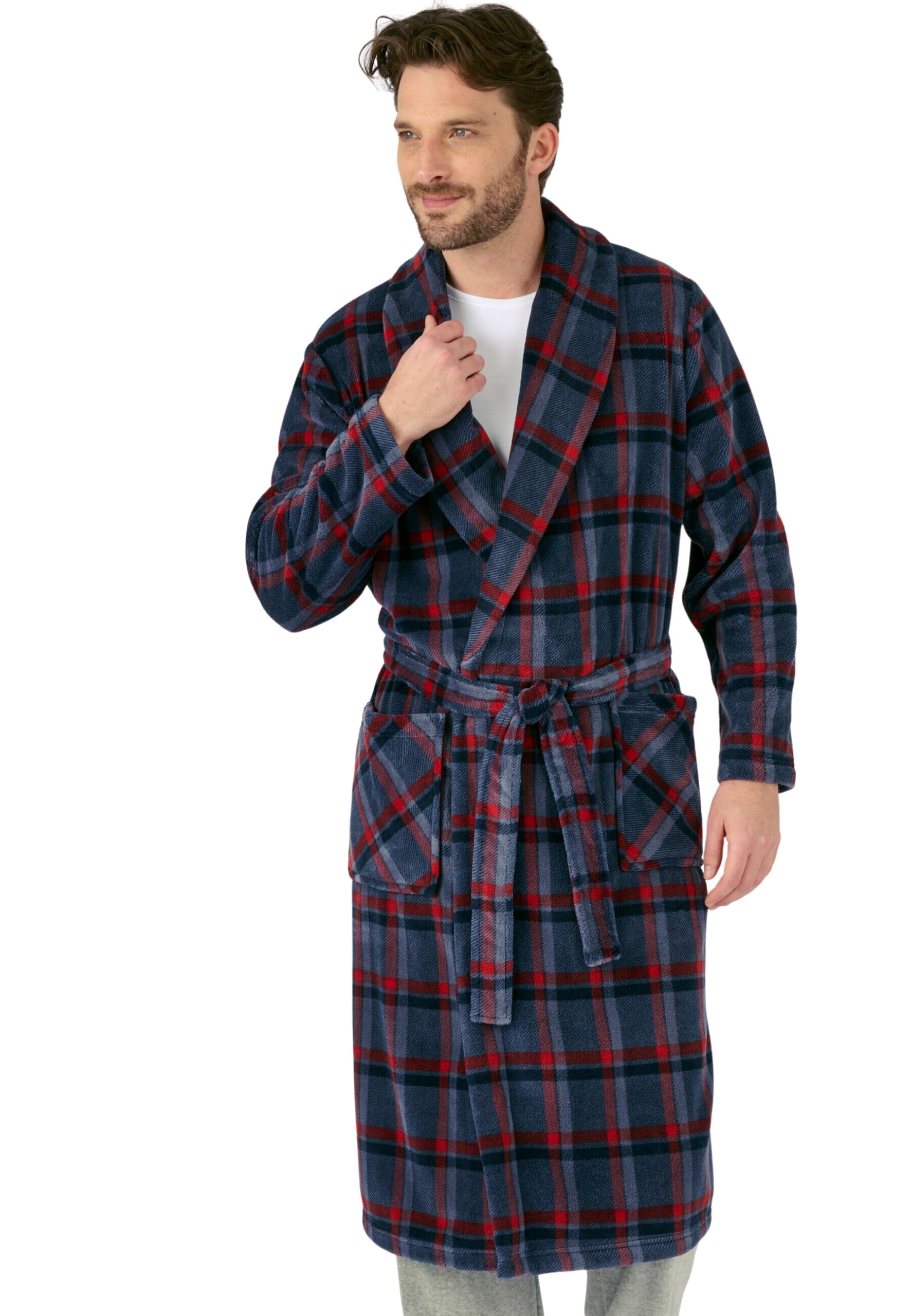 Damart Robe de Chambre Thermolactyl À Carreaux Homme