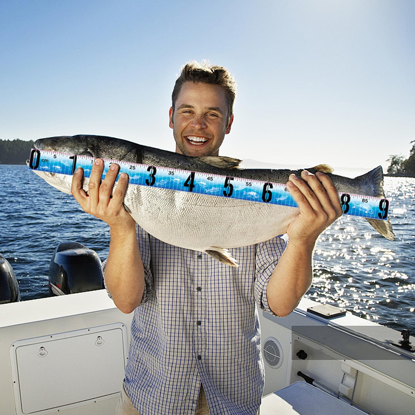 XZQYDS Foldable Fishing Ruler PVC Waterproofs Measuring Tool Portable Fish Measuring Ruler for Fishermen Fishing Enduring