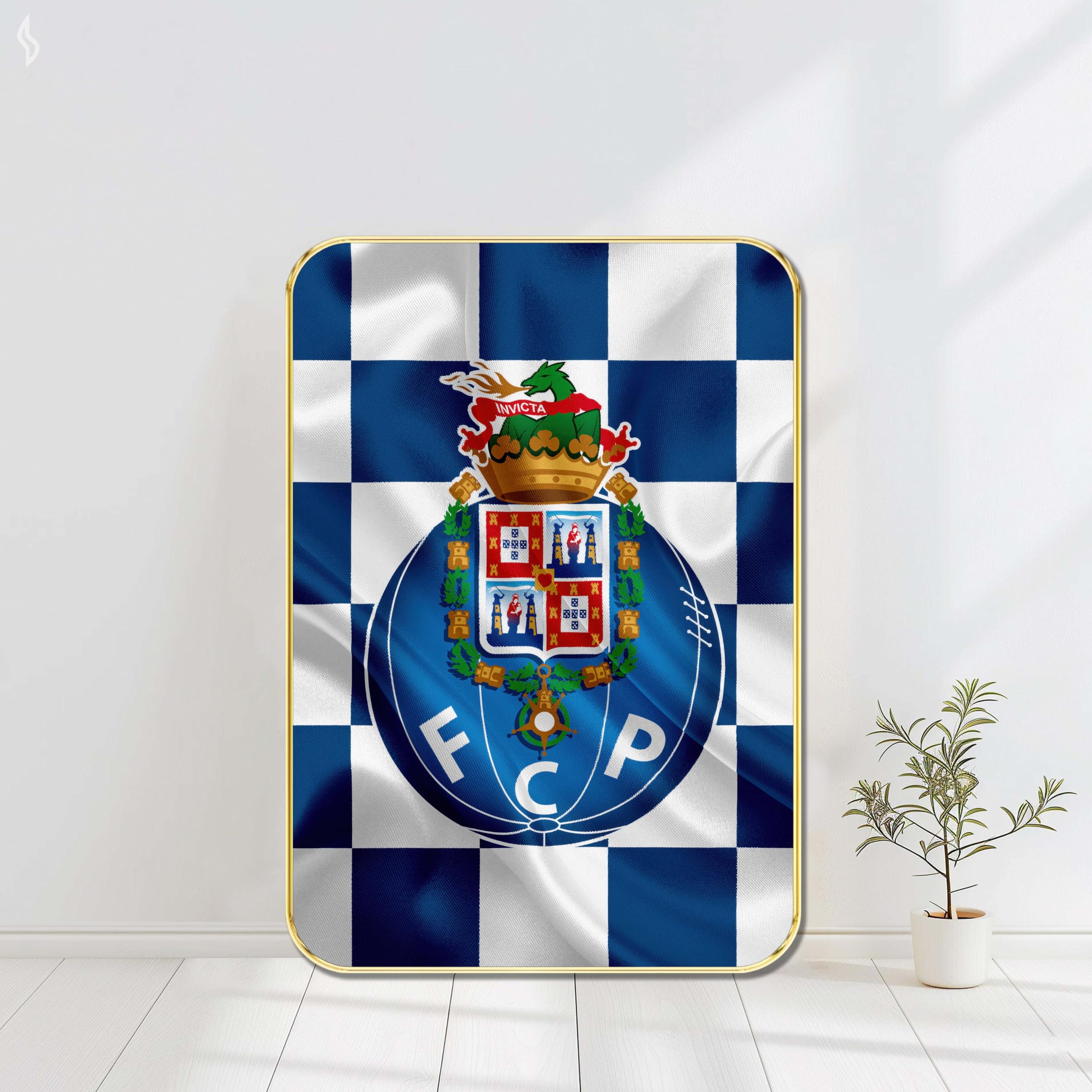 SAF FC Porto Football Club Wall Art | Premium Framed Painting with Crest & Checker Background | Soccer Fan Gift Décor (13 inch x 19 inch) MG01-575-image-21