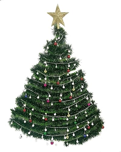 Brillihood Árboles de Navidad montados en la pared con luz LED RGB ideas de decoración de Navidad que ahorran espacio juguetes de regalo para niños