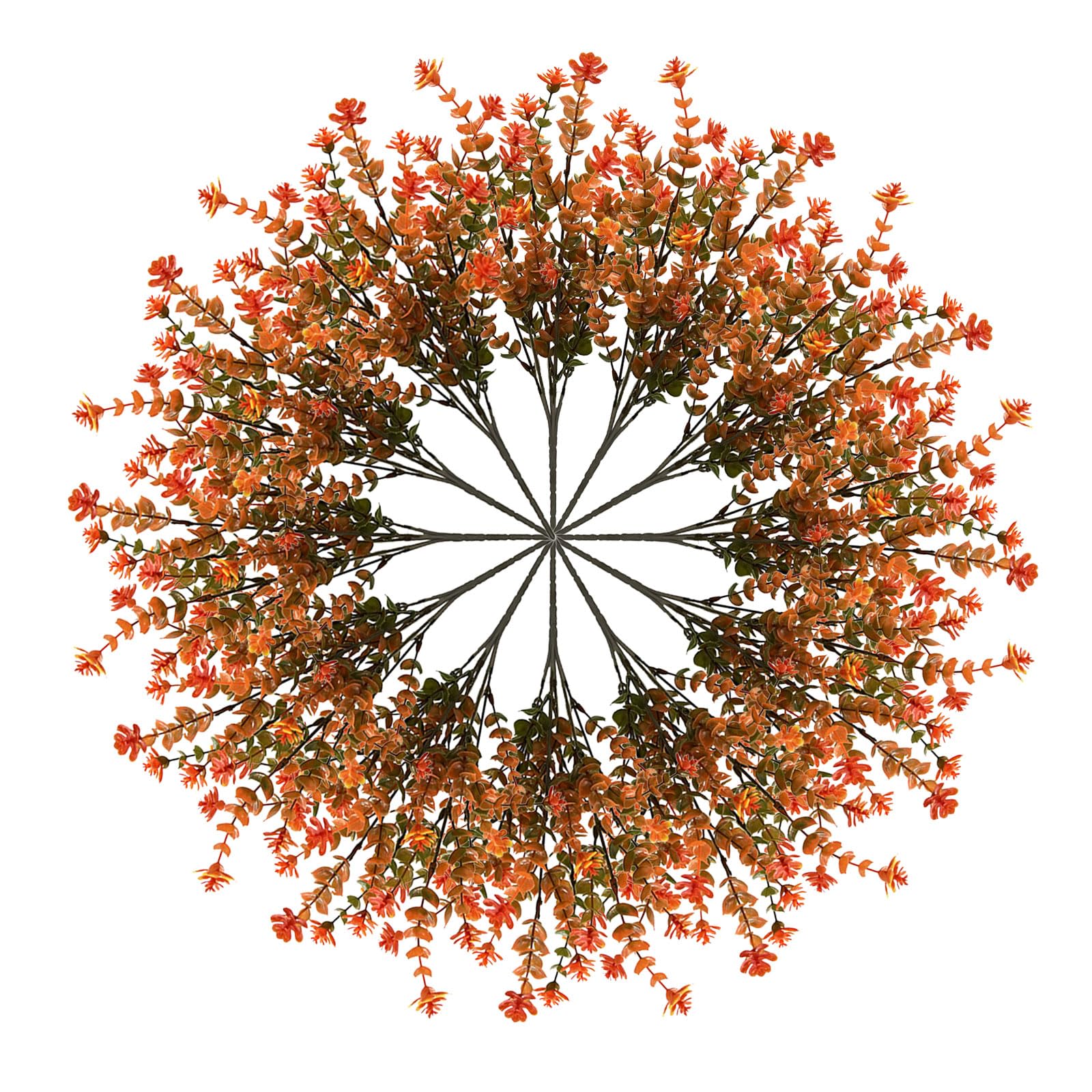 Tsophreniq 12Pieces Long Eucalyptuses Stems Artificial Florals Ornament Realistic Plant Foliages for Seasonal Home Embellishments Fall Florals Arrangement