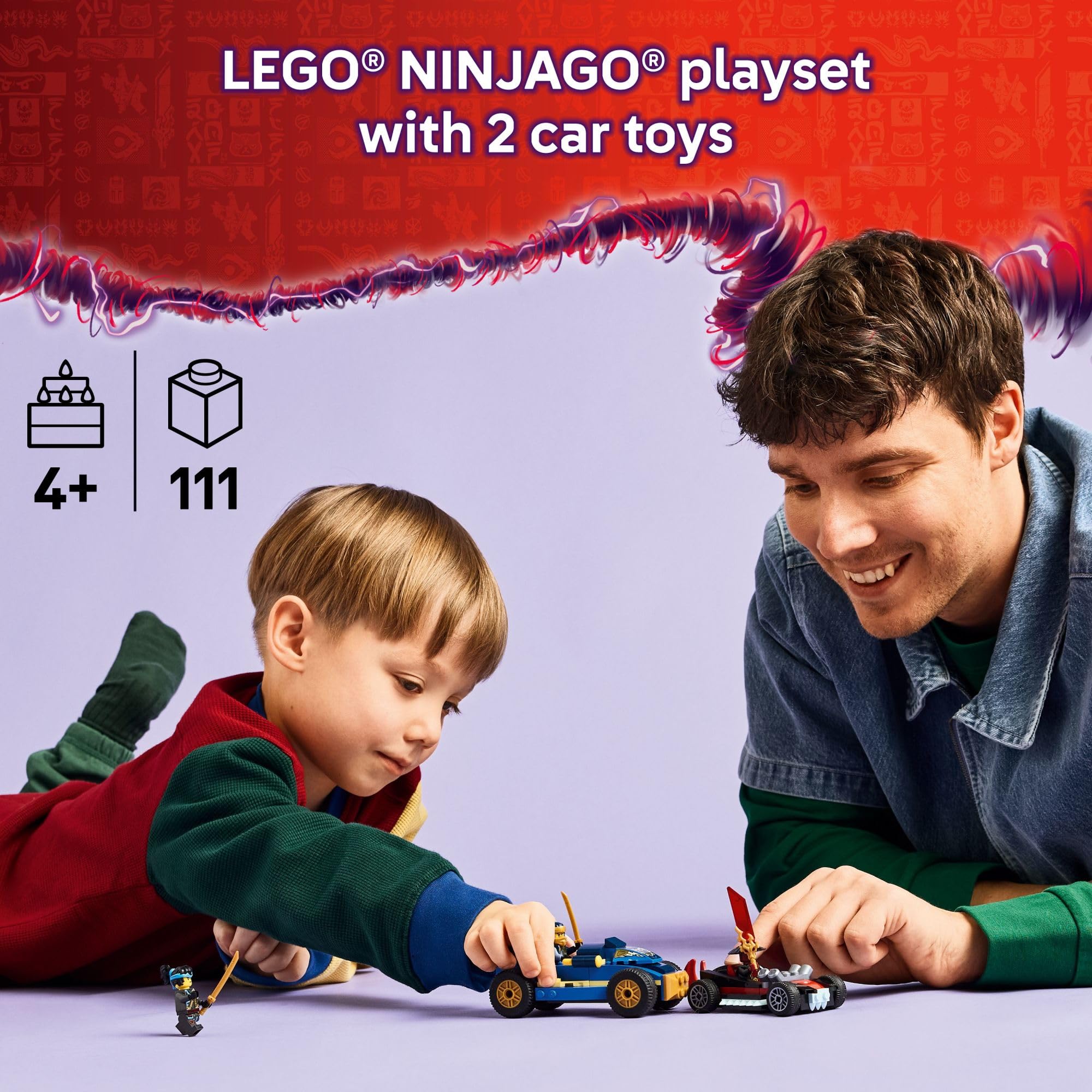 Amazon.com: LEGO NINJAGO Rogue vs. Drix Race Car Duel Building Toy