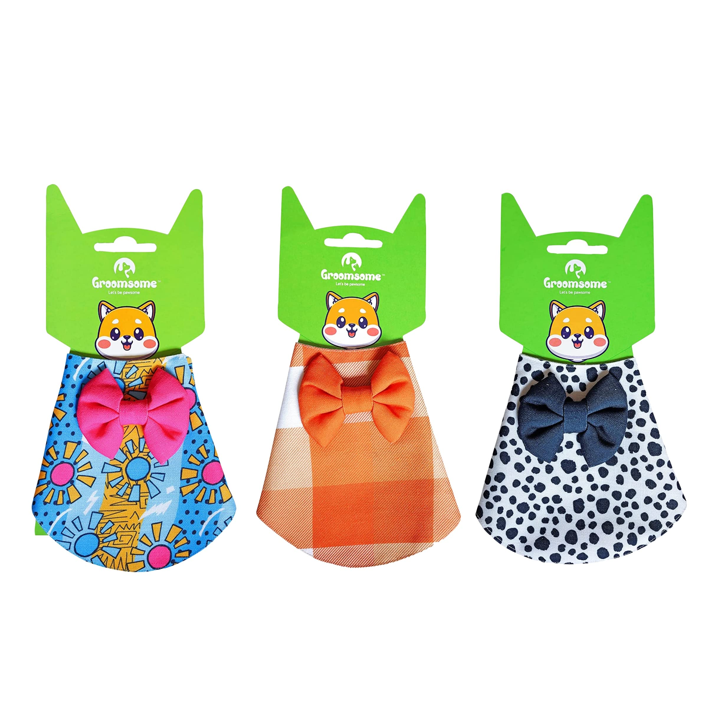 GROOMSOME Dog U-Bandana/Scarf Combo- Set of 3 (Size: Large) (B09V9W4KNN) Amazon Price History, Amazon Price Tracker