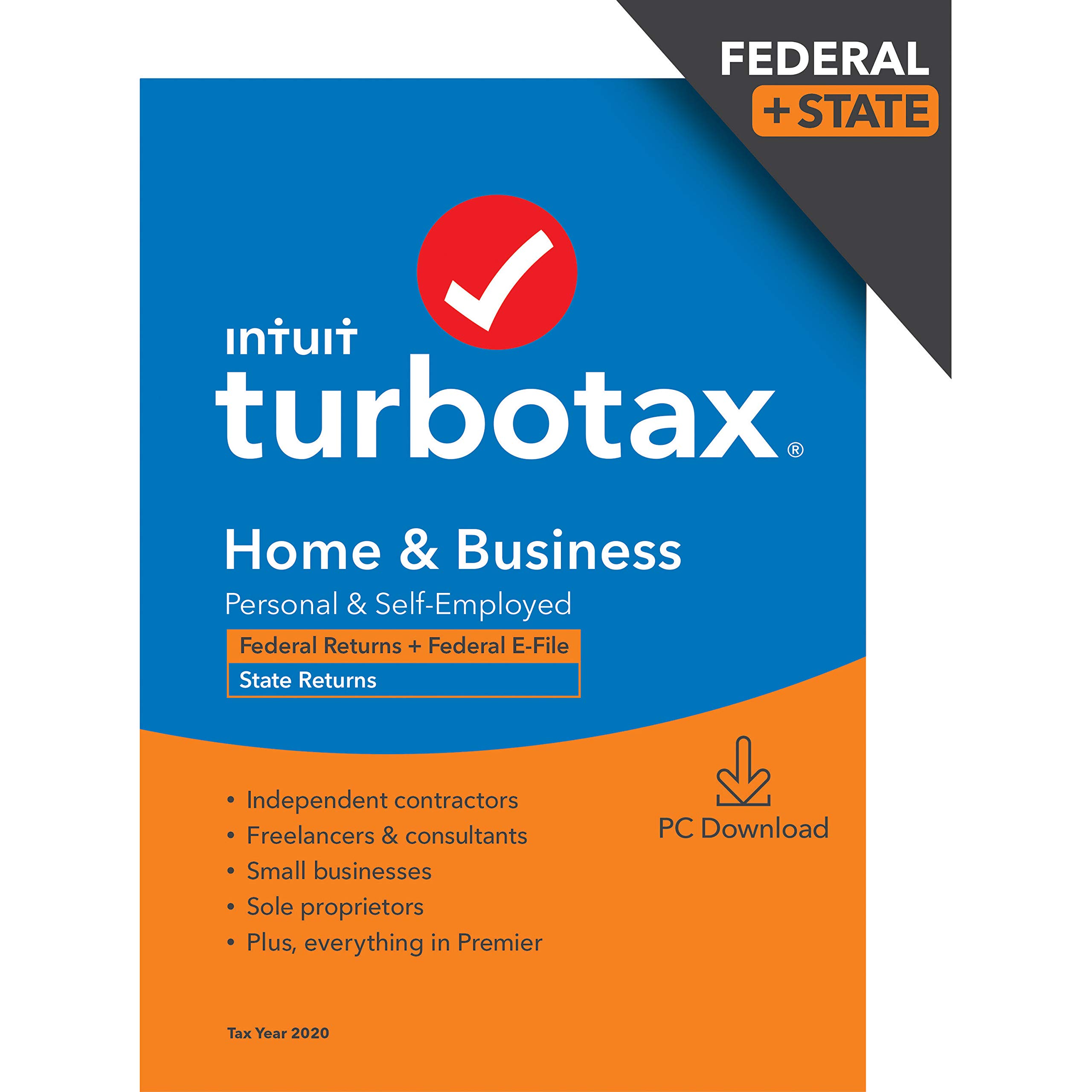 TurboTax Home Business Desktop 2020 Tax Software Federal and State  | amzdealz