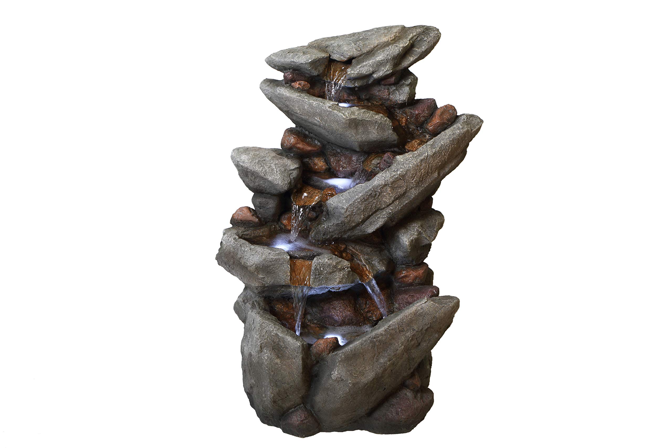 Hi-Line Gift 79571 Multi-Level Stone Fountain with Led Lights