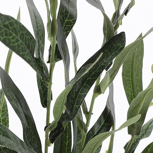Miniatura 3 de BESPORTBLE 1 rama de olivo artificial, decoración de hojas de olivo de simulación, planta falsa, olivos artificiales para interiores, ramas de olivo