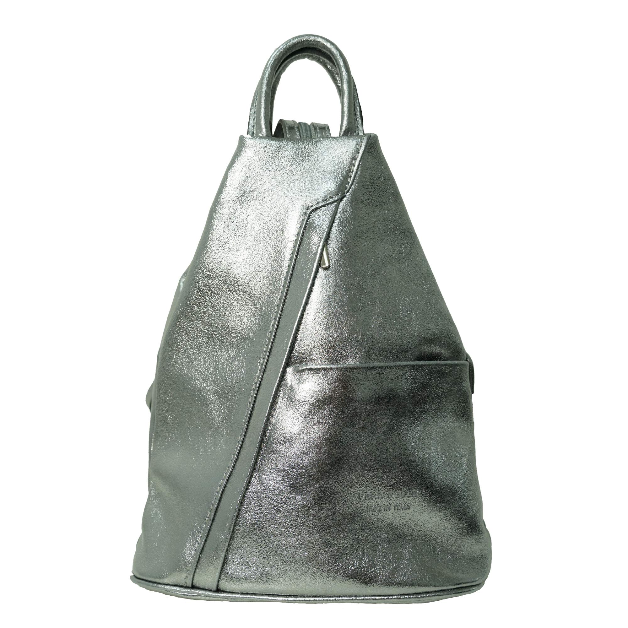 RS.FASHIONSVera Pelle Genuine Soft Italian Leather Backpack Rucksack/fashion Shoulder Bag