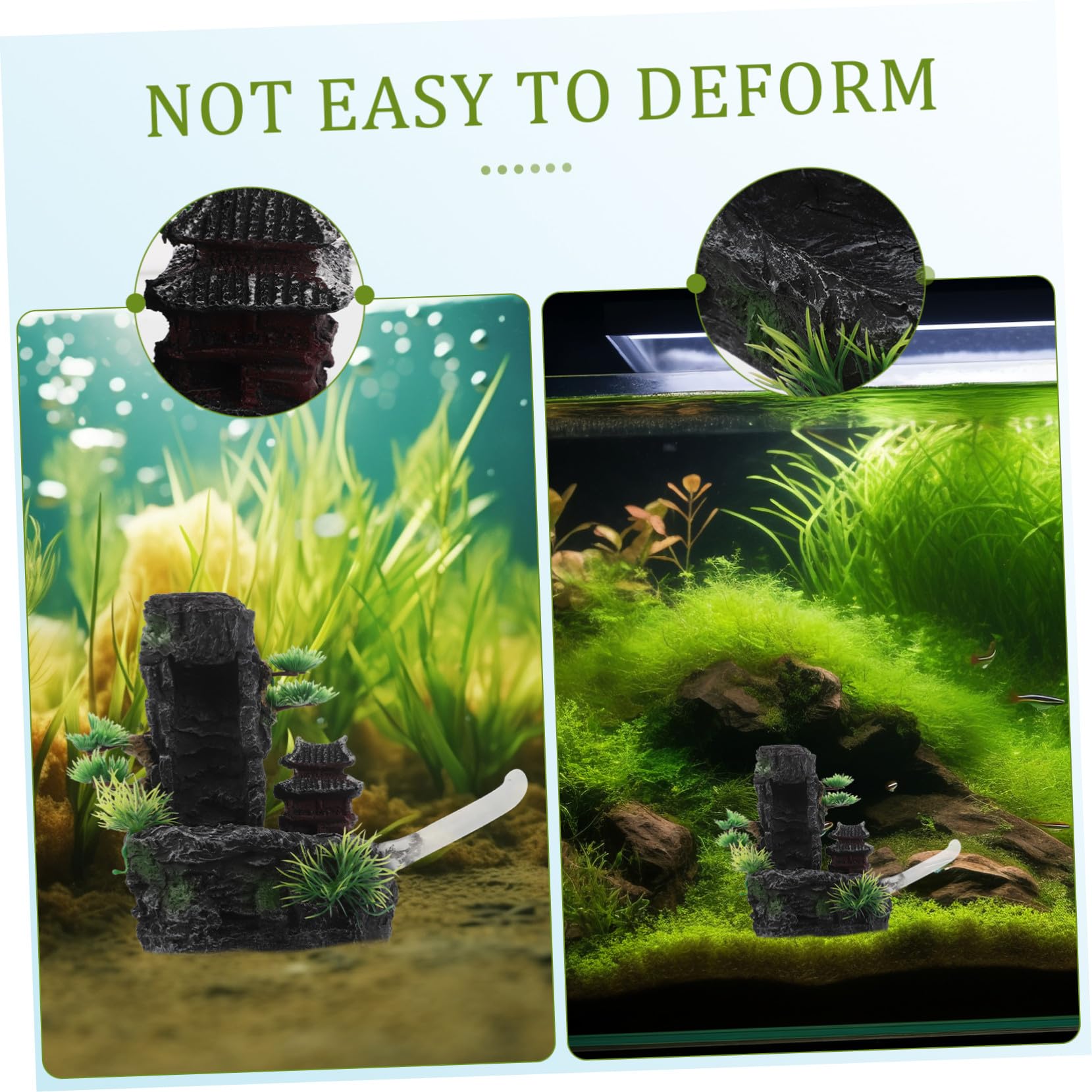 Toddmomy Decoraciones de Acuario Roca de Montaña de Resina Artificial Hogar Oficina Cascada Pequeña para Acuario Decoración de Roca Artificial para Pecera Escondite para Peces