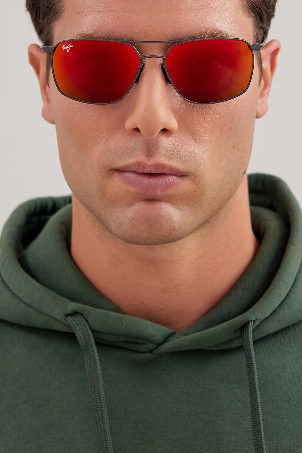 Maui Jim mens Puu Kukui Rectangular Sunglasses