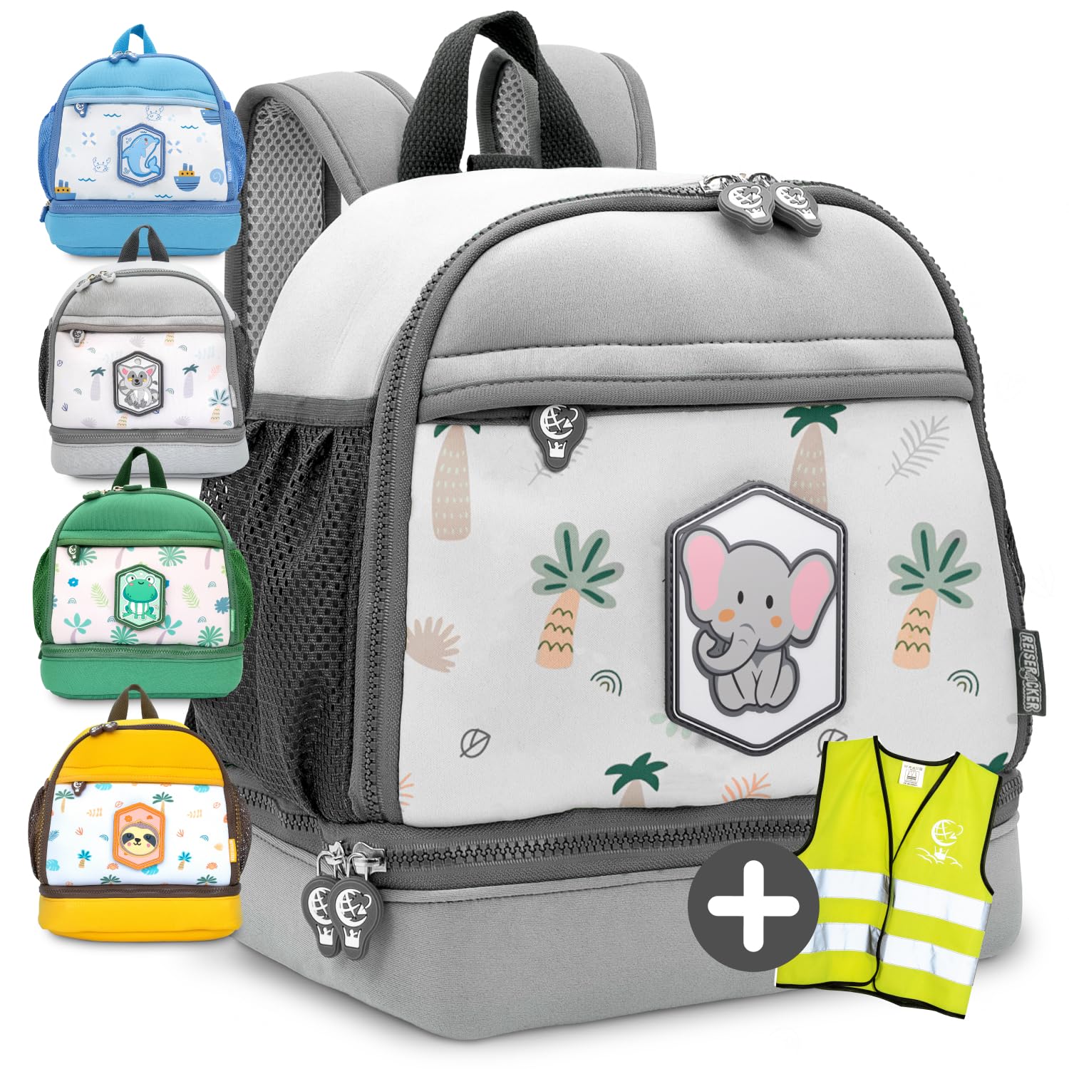 REISERACKER Plecak do przedszkola Safe Adventure od 1 roku – plecak do przedszkola dla dziewcząt i chłopców – plecak dziecięcy do przedszkola i przedszkola