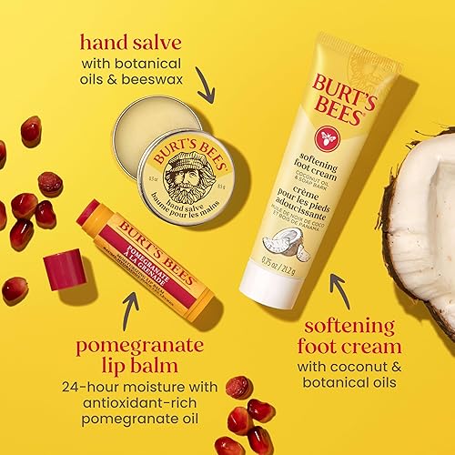 Miniatura 7 de Burt's Bees Regalos de Navidad  Kit de puntas y dedos de los pies, 6 productos de tamaño de viaje para rellenar calcetines  Bálsamo labial
