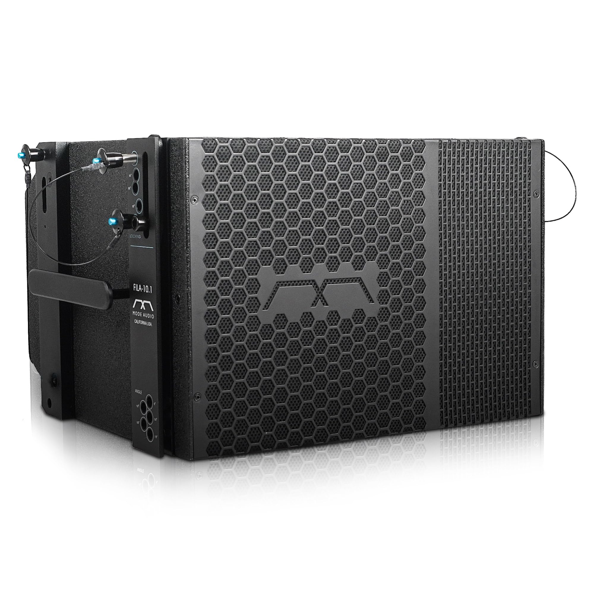 Sound Town Mode Audio Passive Line Array Speaker System with Four 10-inch Passive Line Array Loudspeakers, One Power Amplifier, Italian-Made Neodymium Drivers (FL-10.1X4TTM8)