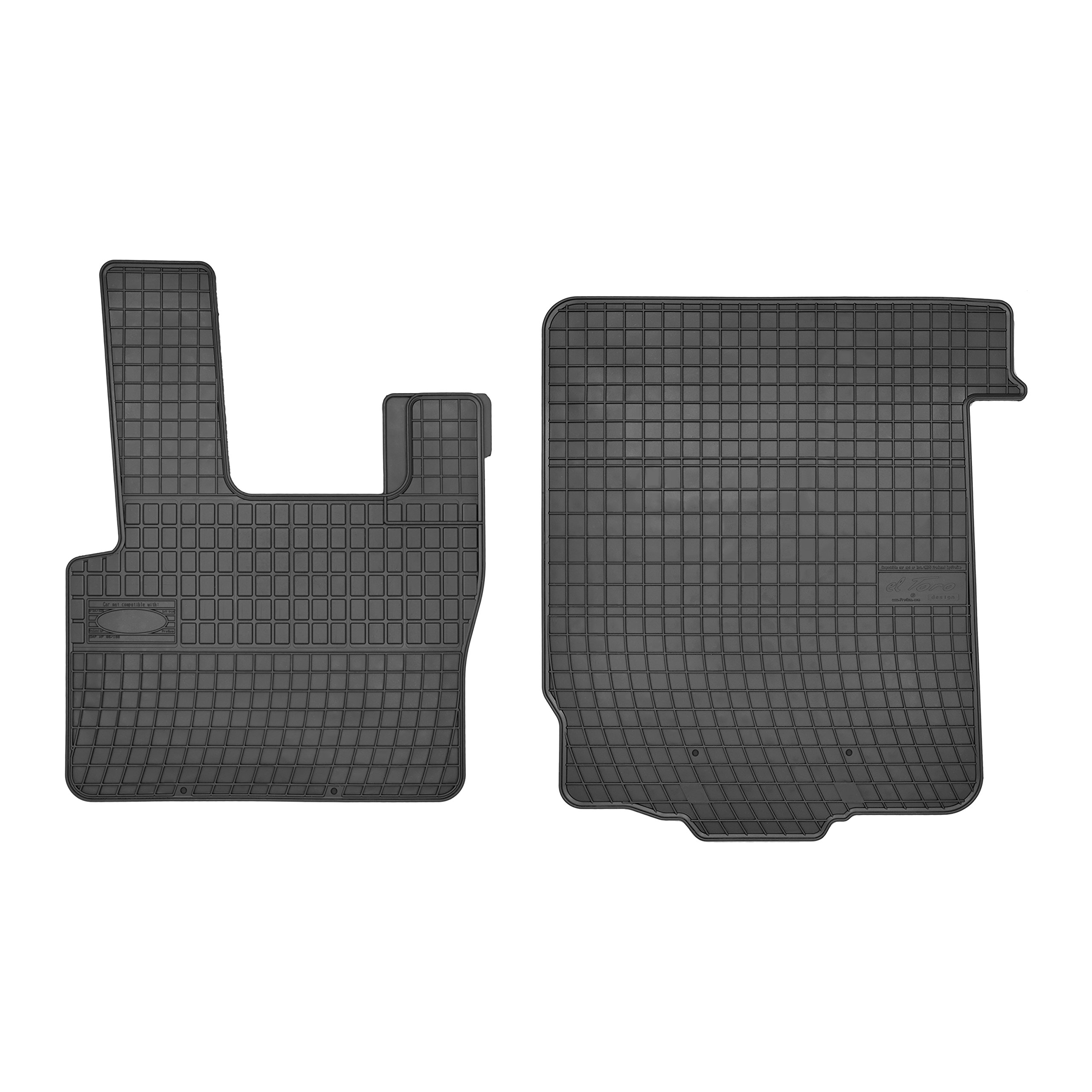 Frogum 0079 CF auto tapis de sol universel noir avec caoutchouc résistant pack de 2 - 5