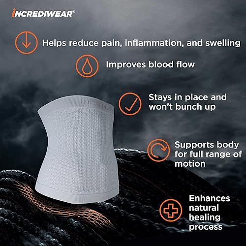 Miniatura 4 de Incrediwear Funda para el cuerpo manga de apoyo de espalda para aliviar el dolor de espalda baja y apoyo lumbar, ayuda con la inflamación y la