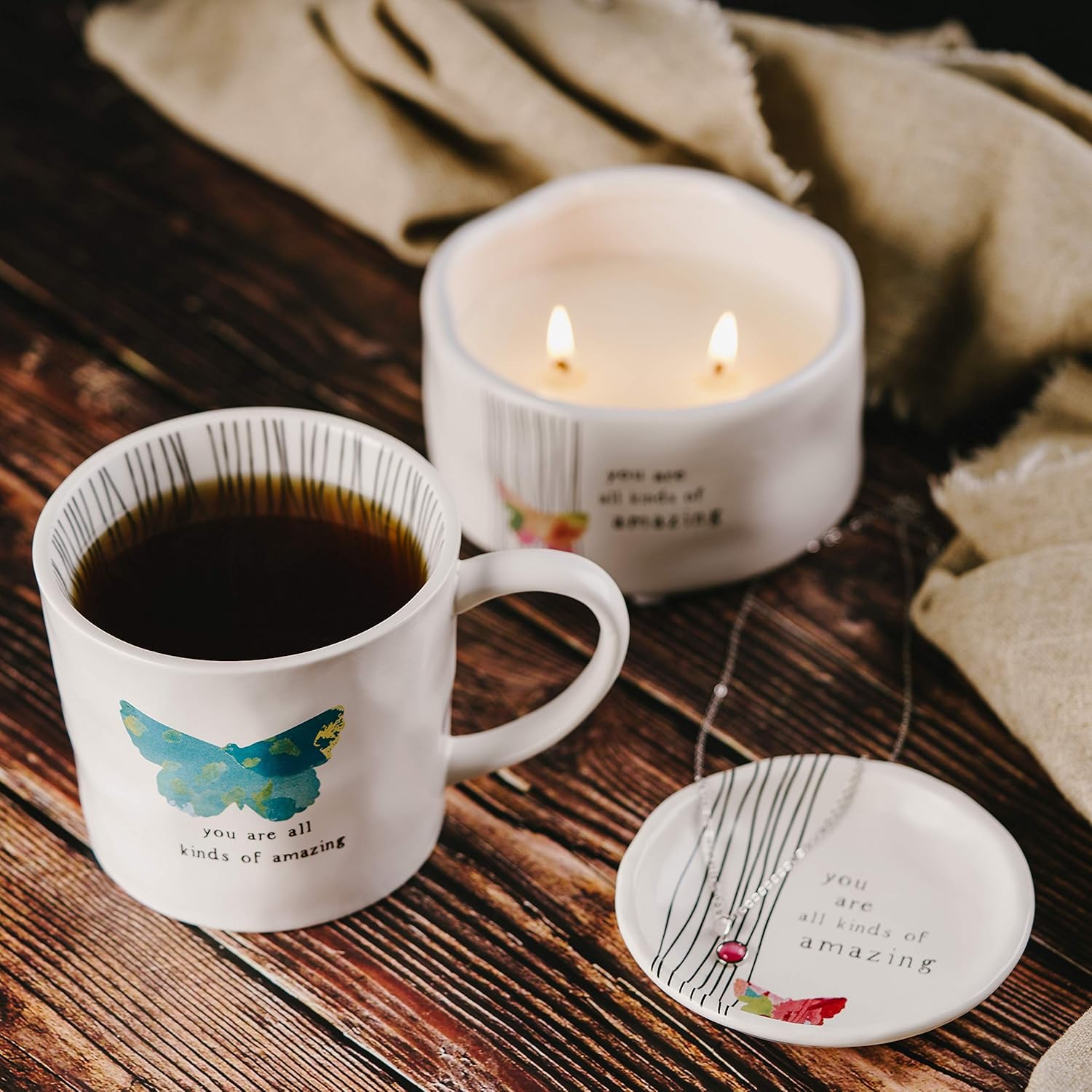 You are All Kinds of Amazing - 4 Inch Butterfly Keepsake Jewelry Trinket Dish - Image 4