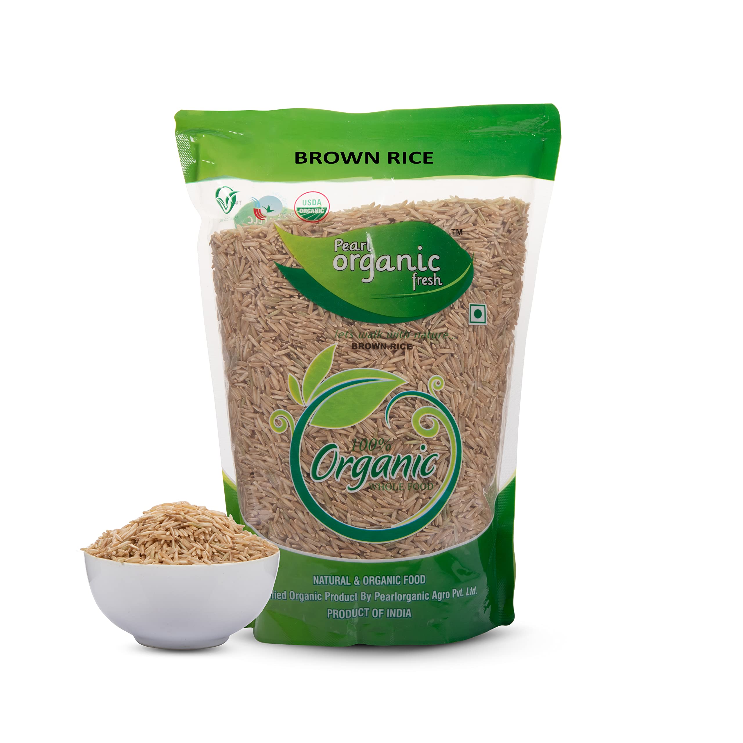 Pearl Organic Fresh Organic Brown Basmati Rice 5kg | Long Grain Whole Grain Rice | High Fiber Healthy for Weight Loss | Naturally Aged Low GI Basmati Chawal | Gluten Free Premium Rice-picture-34