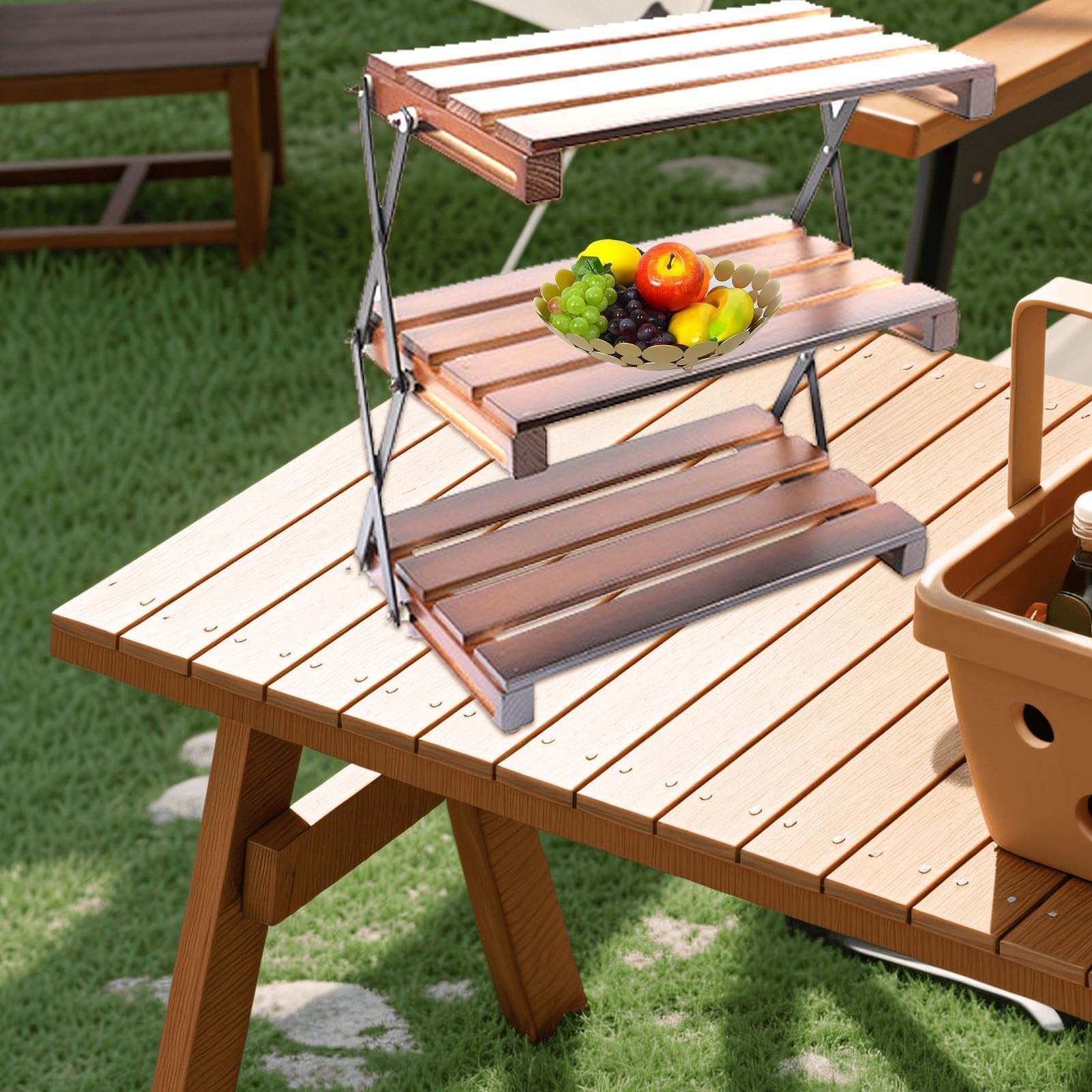 Cesta de almacenamiento plegable para camping