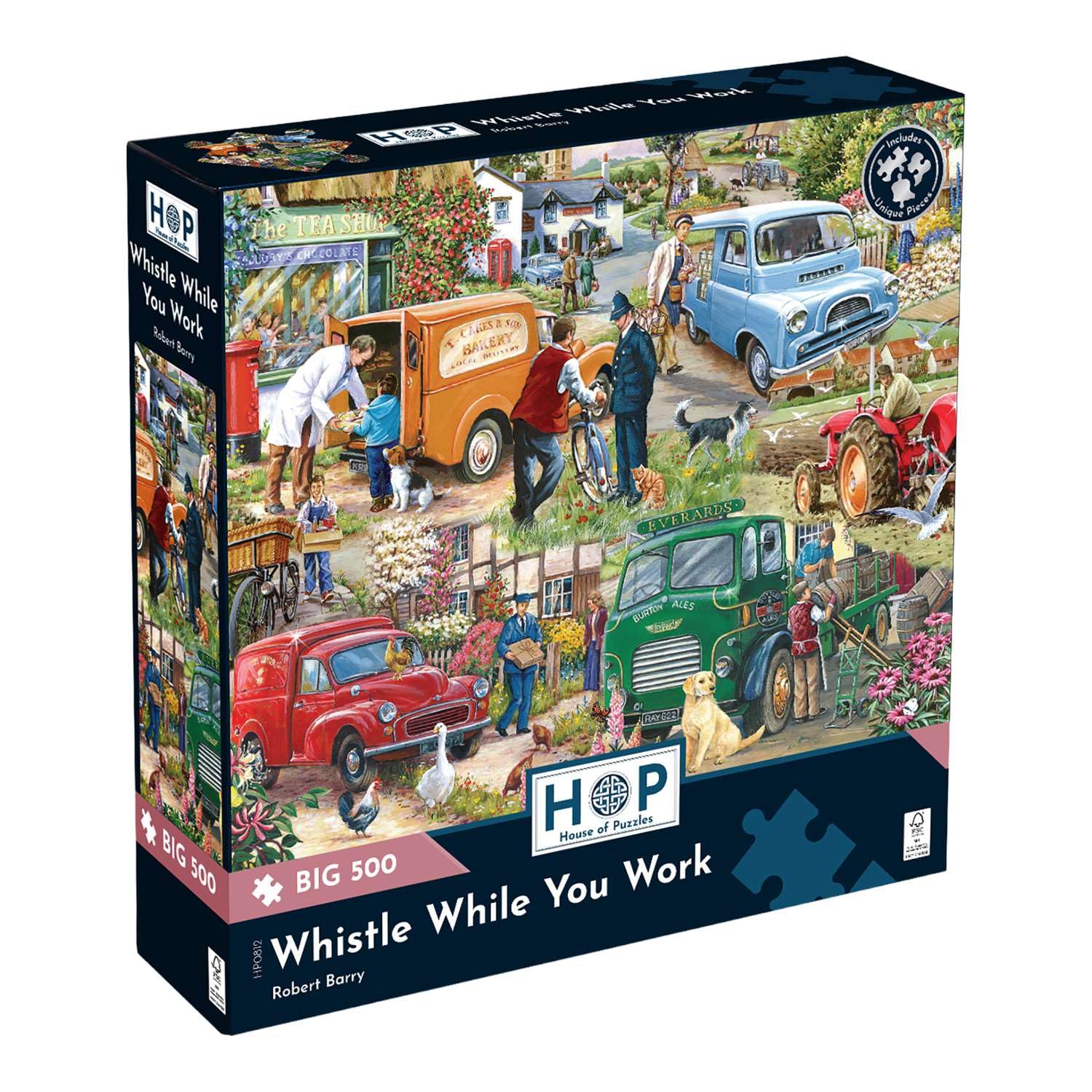 The House of Puzzles | Whistle While you Work BIG 500 Puzzle | Robert Barry Artist | Towns and Villages Theme | FSC® Certified Board | 500 Pieces | 19 x 27in — image 1