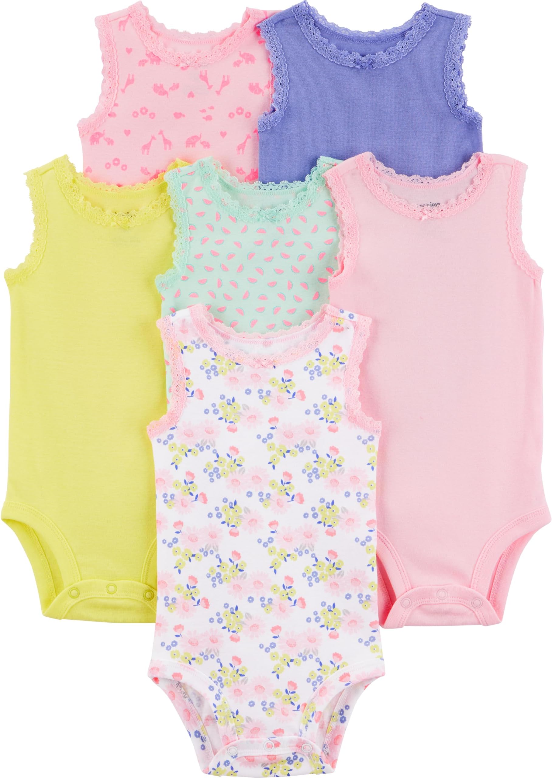 Baby-Girls 6-Pack Short-Sleeve Bodysuit