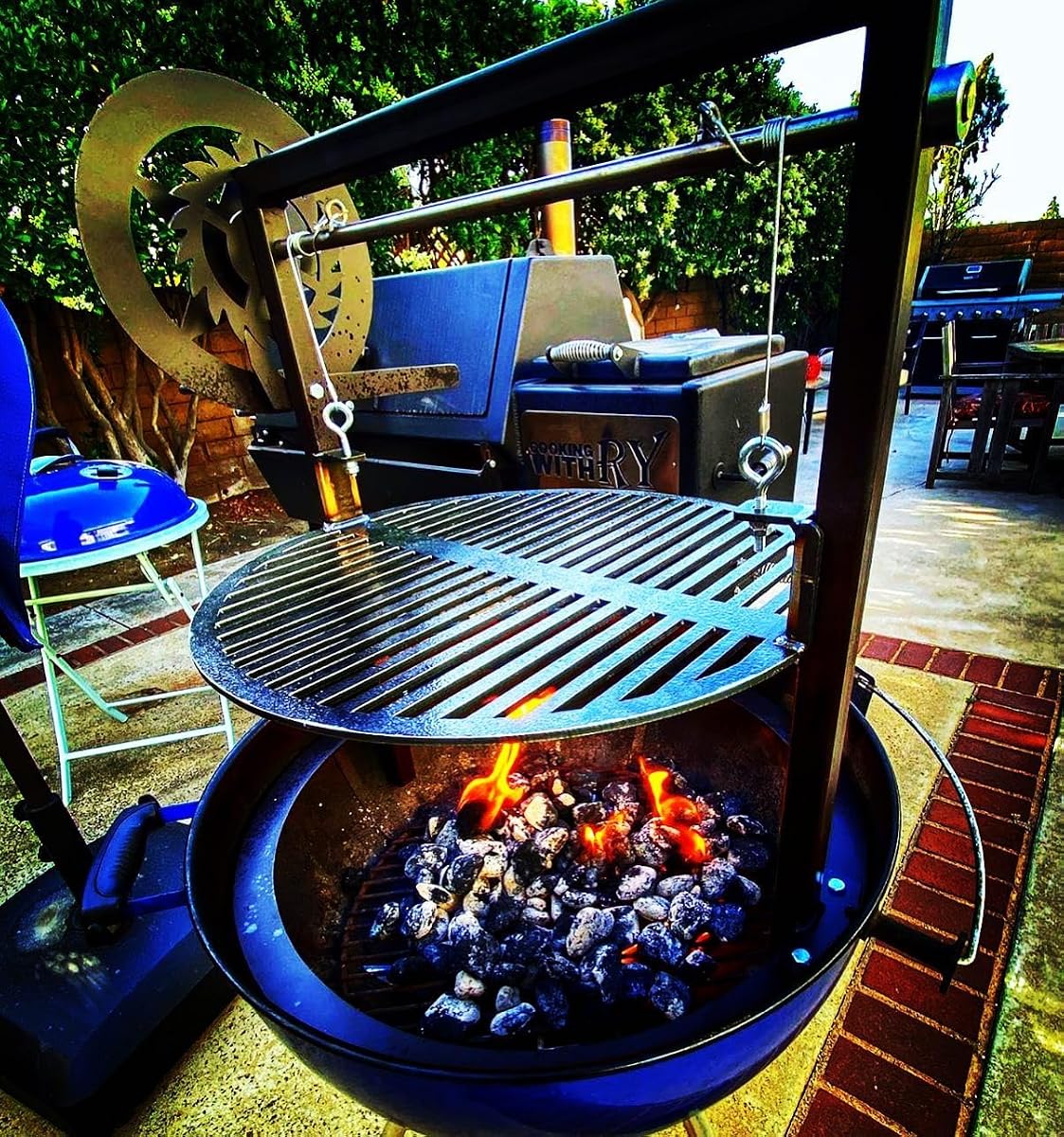 SANTA MARIA GRILL ATTACHMENT FOR WEBER KETTLE (FOR WEBER KETTLE 22 INCH)