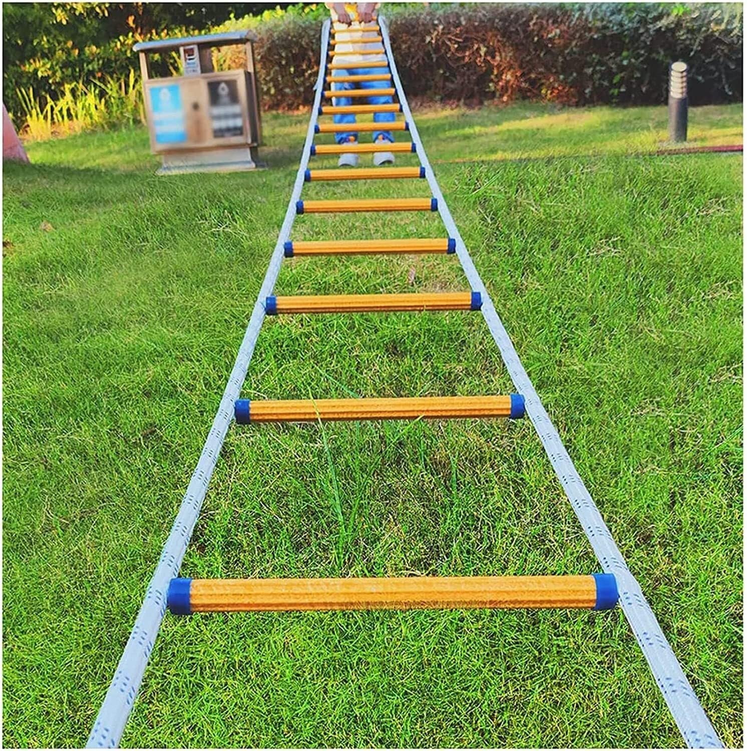 Cuerda de protección contra Incendios de Emergencia para Exteriores, Redonda, de Nailon Suave, para Escalada, Trabajos de ingeniería, de rápido despliegue (18 m)
