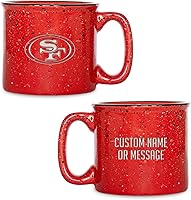 Vista 29 de Rico Industries NFL New York Giants - Taza de café personalizada de 12 onzas con logotipo grabado con láser profundo, taza de cerámica para acampar