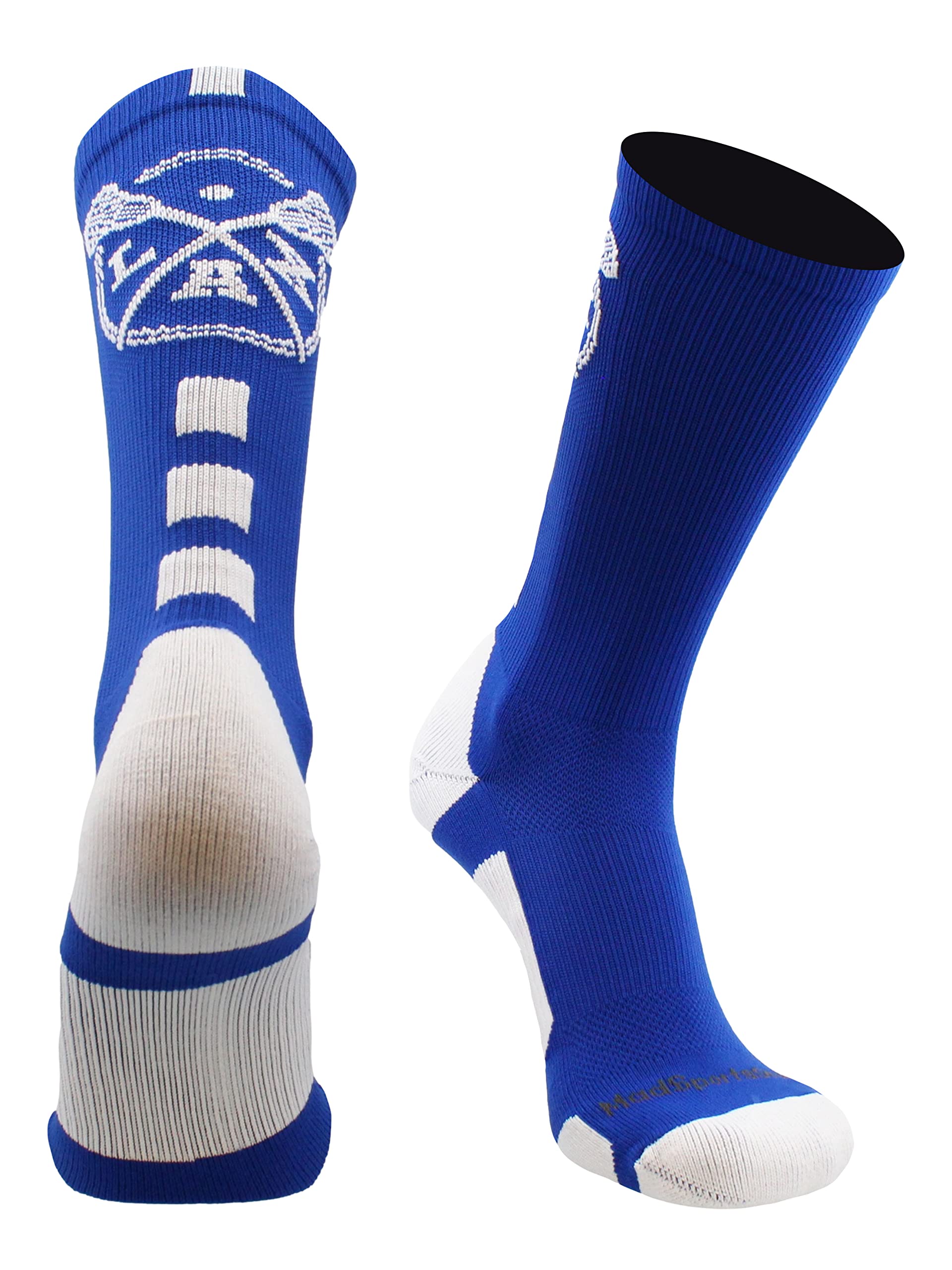 MadSportsStuff LAX Lacrosse Skarpety z kijkami Lacrosse Athletic Crew Skarpety (wiele kolorów)