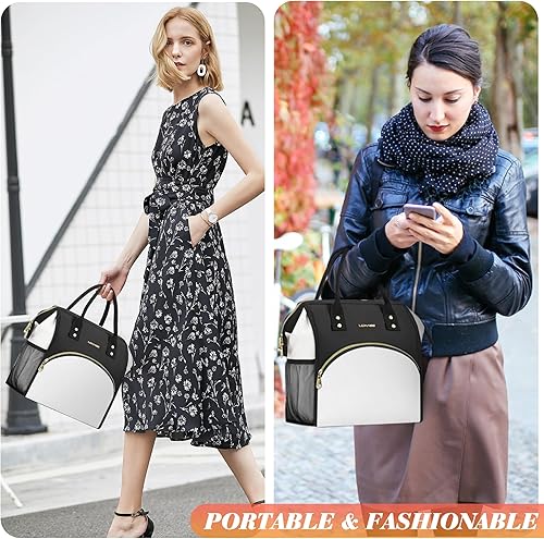 Miniatura 6 de Lonchera para mujer, reutilizable, aislada, regalo para amigas, grande, de gran apertura, resistente al agua, para adultos, para el trabajo, viajes,