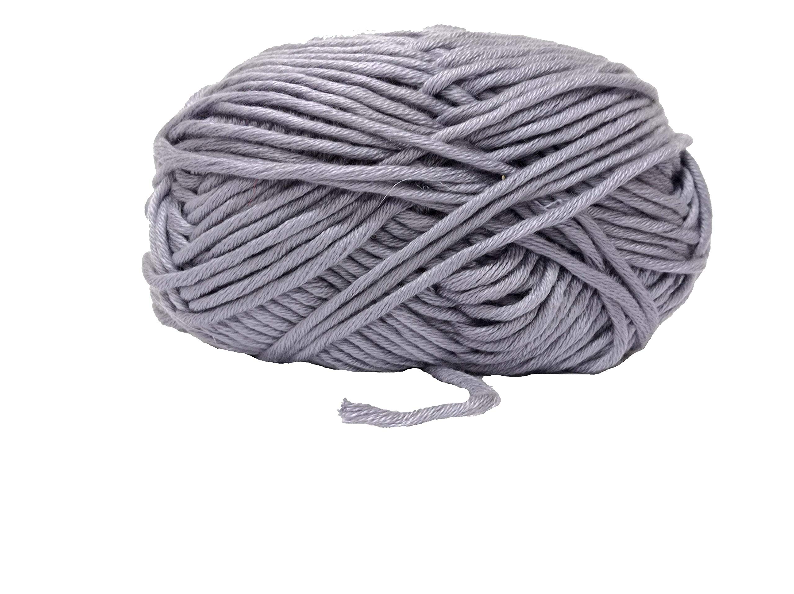 PRANSUNITA 16 ply Baby Knitting Wool Yarn Super Soft, 100 gm Ball, Used in Hand Knitting, Art Craft, and Crochet- Light Grey
