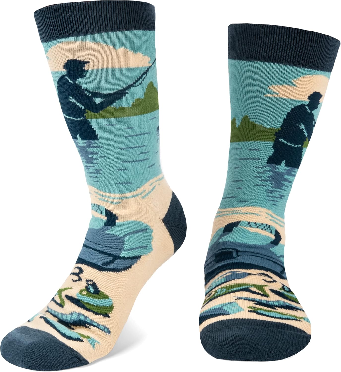 Lavley Fishing and Hunting Socks - Can’t Today, My Arm Is In a Cast, Funny Gag Gift for Hunters, Fishermen, Outdoorsmen, Birthday or Father’s Day Gift, Unisex One Size - Image 9