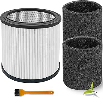 08 2566B Repalcement Filter Cartridge for Stanley 5-18 Gallon Wet/Dry Vacuums, Compatible with SL18115/SL18115P/SL18116/ SL18116P/SL18191P/SL18199P/SL18117 Wet/Dry Vacuum-1 Pack
