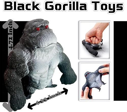 Miniatura 2 de Squishy Monkey World - Pelotas elásticas para el estrés de mono para niños (paquete de 1) juguete de gorila de mono, juguete para aliviar el estrés,