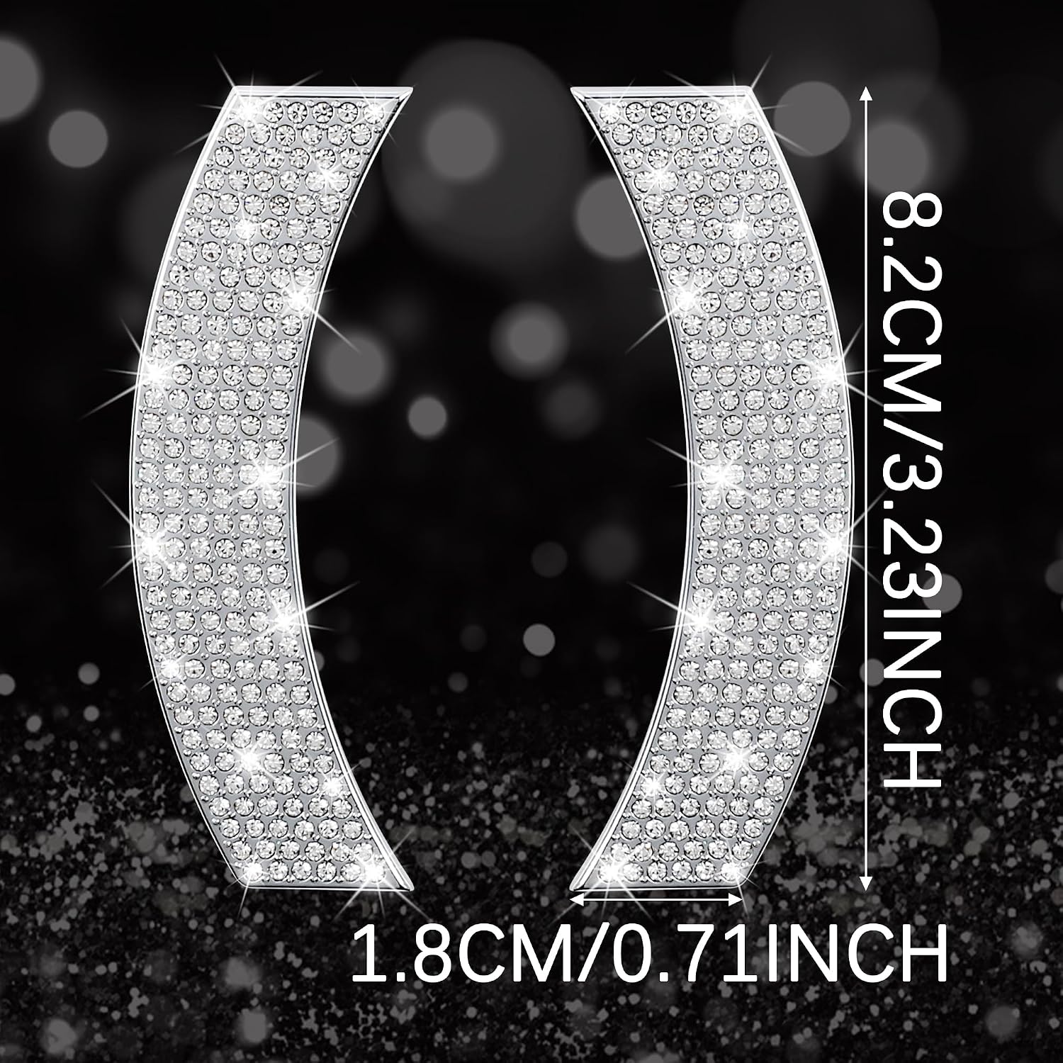 TOMALL Bling Center Control Screen Cover Compatible with Mini Cooper Clubman Countryman F54 F55 F56 F60 Crystal Center Console Screen Edge Trim Bling Interior Trims for Car Accessories image 2