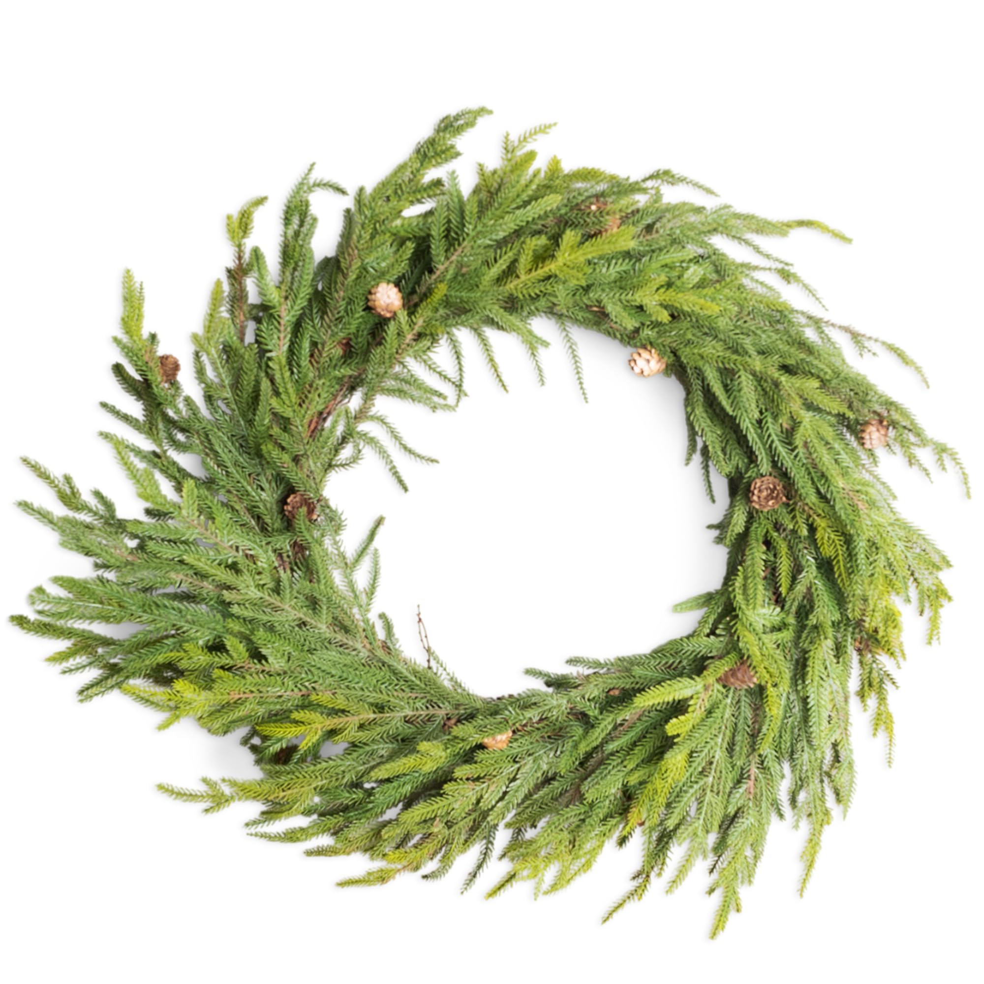 Shatchi Christmas Wreath Set 60Cm Hanging  Artificial Green Wreath For Christmas Décor from B&Q