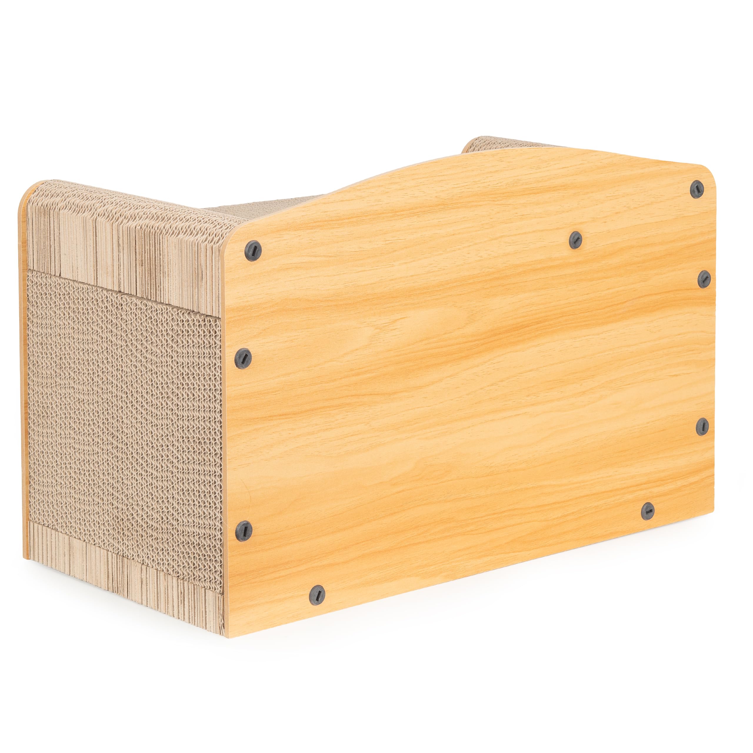 COIL Kratztonne, Katzenhöhle, Katzenkratzbaum, Katzenbett, Katzenliege, Umweltfreundliches Bett, Kratzpappe, MDF, (Höhe: 29 cm)