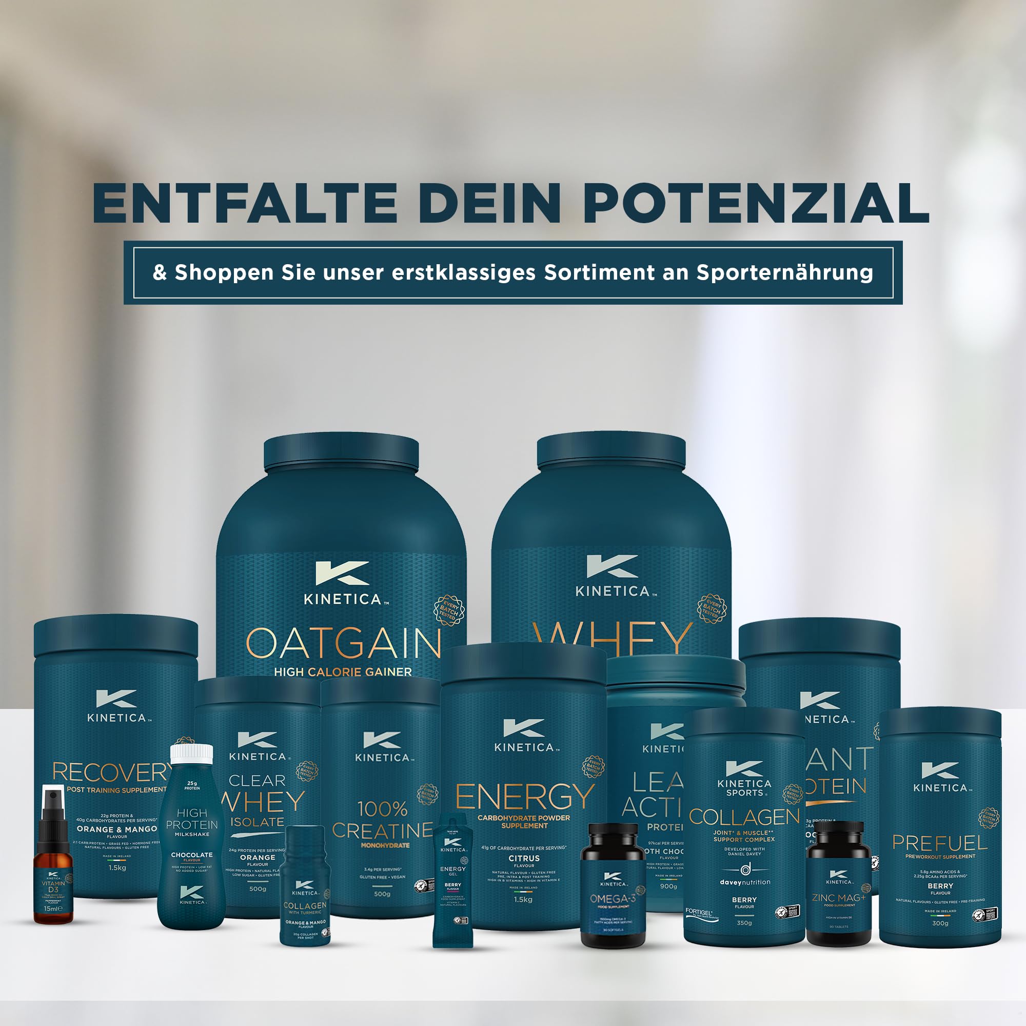 Kinetica Sports Whey Proteinpulver - Schokolade | 22g Protein/Portion, 76 Portionen/2.27kg Packung | Glutenfrei | Optimal für Muskelaufbau & Regeneration | Löst sich gut in Wasser, Milch & Shakes