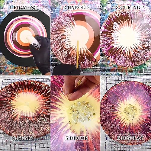 Miniatura 5 de JIOFAVIU Tocadiscos de nivelación de resina con alfombrilla de silicona para manualidades y herramienta de nivelación, suministros de resina de 15.8