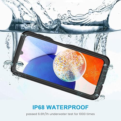 Miniatura 2 de Lanhiem Funda para Samsung Galaxy A14 5G, IP68 impermeable a prueba de polvo, protector de pantalla integrado, funda protectora de cuerpo completo