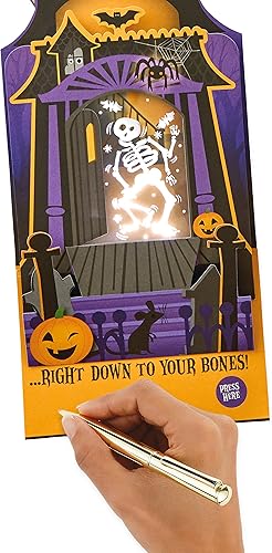 Miniatura 6 de Hallmark Tarjeta musical de Halloween para niños (casa embrujada visualizable con esqueleto iluminado)
