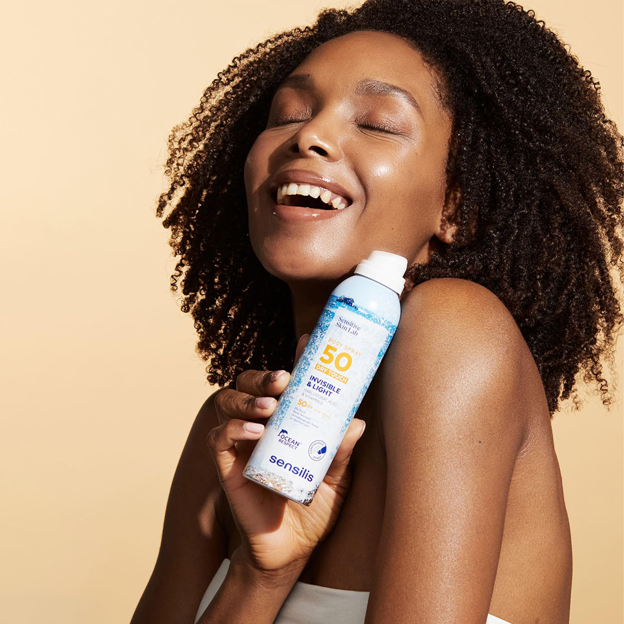 Sensilis - Duplo Body Spray Dry Touch SPF50, Protector Solar, con Ácido Hialurónico, Vitamina E y Aloe Vera, Calma, Hidrata, con Efecto Antioxidante, Apto en Pieles de Fototipos II y III - 2 x 200 ml