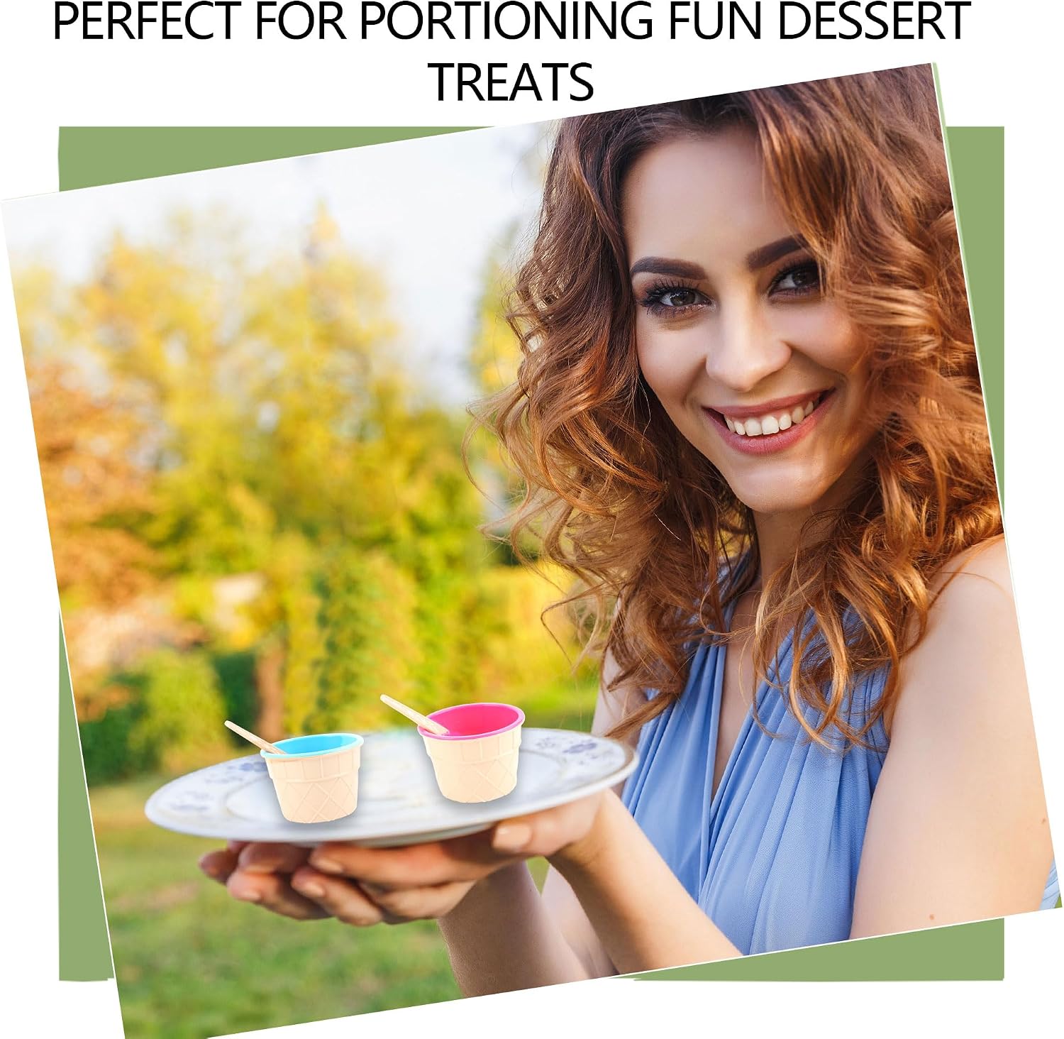 28 Sets Colorful Dessert Bowls with Spoons Plastic Ice Cream Bowls Waffle Style Dessert Cups for Frozen Yogurt Sundae Dessert Salad Fruit Food