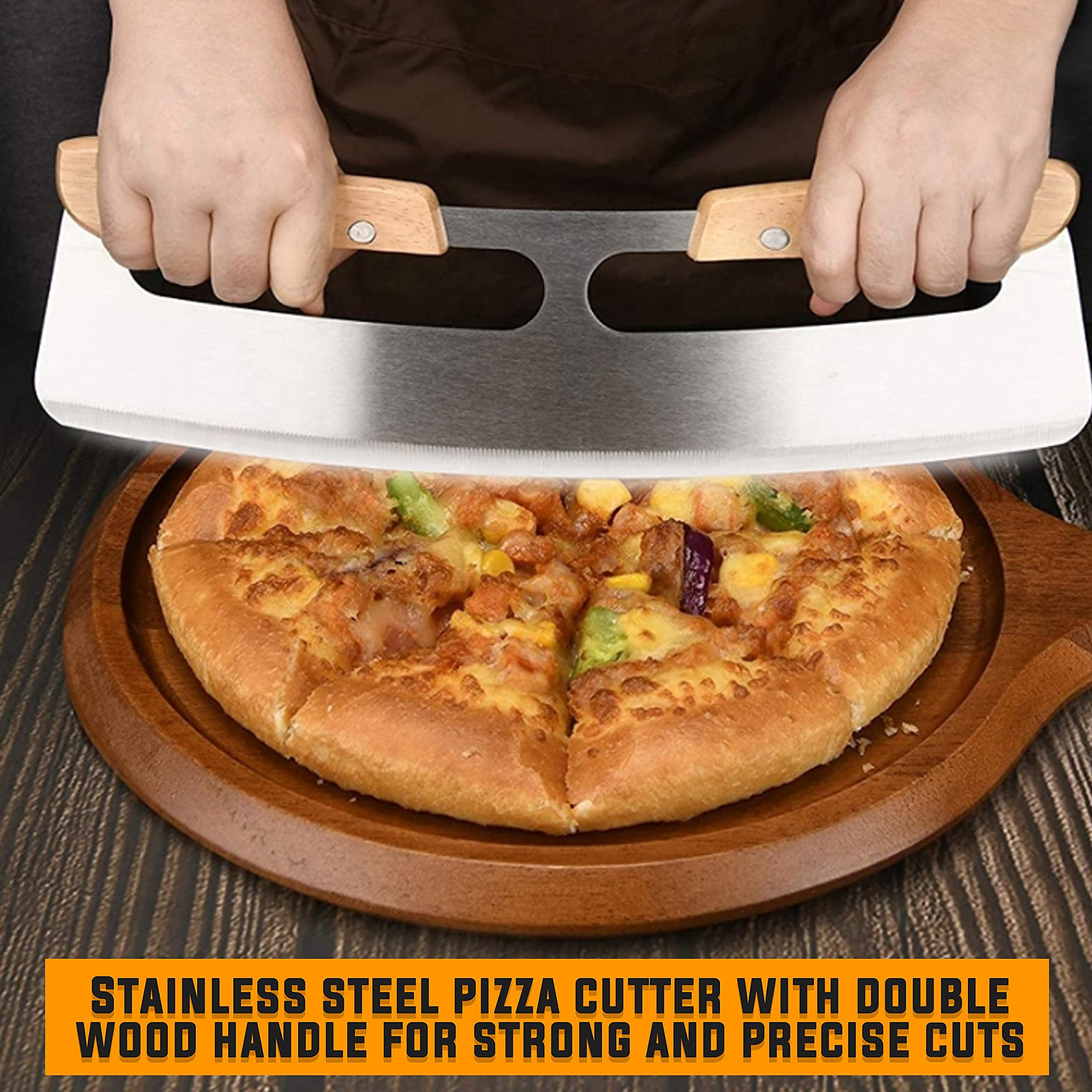 Lionsden Pizza Turning Peel, 8" Perforated Pizza Peel, Pizza Shovel